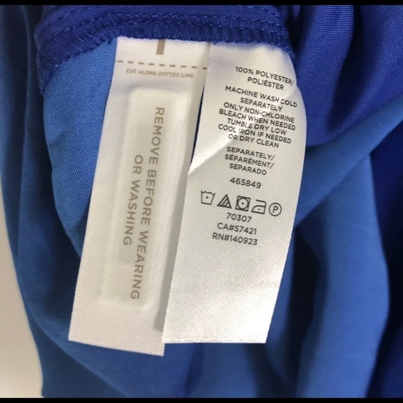 LOFT Blue Sleeveless Tie Back Romper small - Picture 6 of 6